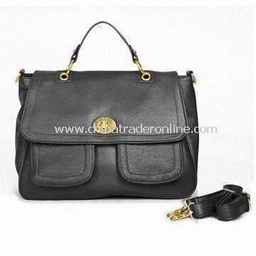 Synthetic Leather Briefcase with Comfortable Shoulder Strap and Logo Printing on One-side from China