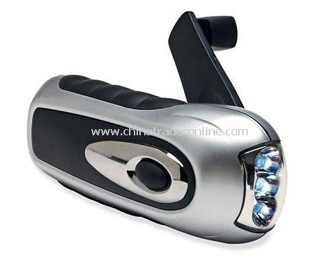 3 LED WIND UP DYNAMO TORCH IDEAL FOR CAMPING OUTDOORS from China