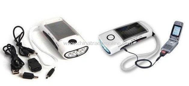 Solar Charger FM Radio Phone with LED Torch Flashlight