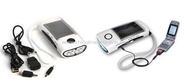 Solar Charger FM Radio Phone with LED Torch Flashlight from China