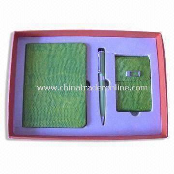 3 Pieces Stationery Gift Set, Includes Notebook, Keychain and Ballpen from China