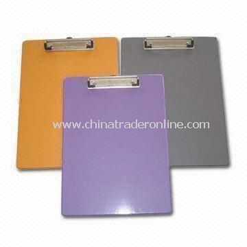 A4 Size Clip Board/Files, Made of PVC Material, Customized Logos are Welcome from China