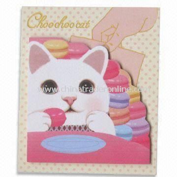 Cat Pocket Sticky Note Pad with 30 Sheets/Design, Customized Artworks are Accepted from China