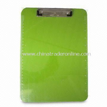 Clip Board in Green Color, Measure 215 x 150mm, Customized Logo is Welcome from China