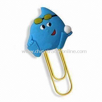 Cute Paper Clip, Book Mark with Novel Design, Made of Soft PVC, Suitable for Promotional Gifts