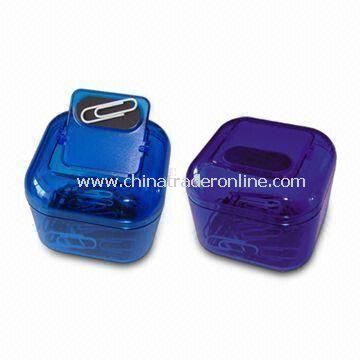 Paper Clip Holder, Customized Logo Printings are Welcome, Ideal for Promotions, Made of Plastic