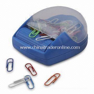 Paper Clip Holder, Ideal for Promotions, Made of Plastic, with Silkscreen Printing