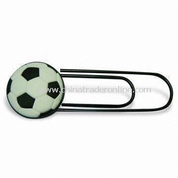 Paper Clip in Novel Design, Made of Soft PVC, Ideal for Gifts, Customized Logos are Welcome