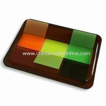 PET and PVC Sticky Note Pad, Available in Fluorescent Colors