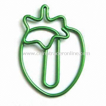 Plastic Coated Paper Clip with Novel Design, Suitable for Promotions