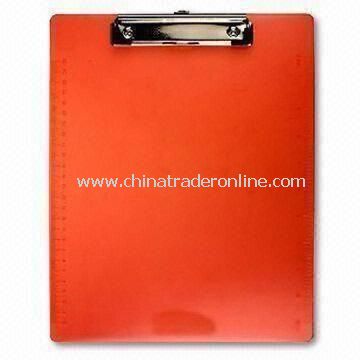 PP Clip Board, Customized Logos are Accepted, Measures 218 x 115mm, Lightweight