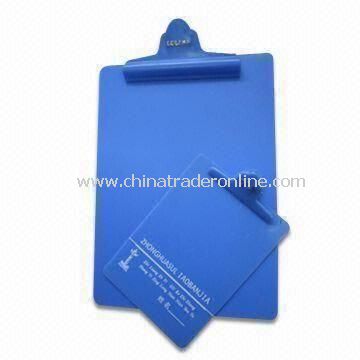 PP Clip Boards, Customized Logos are Accepted, Measures 218 x 115mm, Lightweight from China