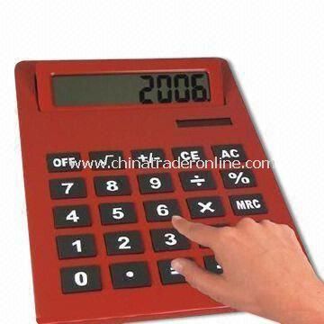 Promotional Calculator with A4 Size, Customized Logos and Designs are Accepted from China