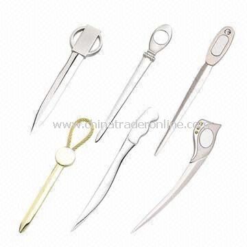 Promotional Letter Openers, Made of Stainless Metal and Plastic, Available in Bright Colors