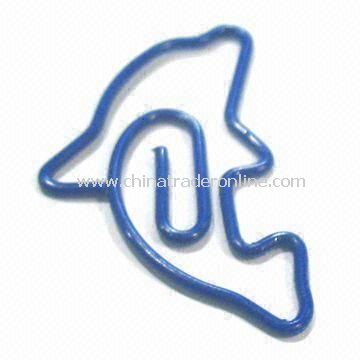 Promotional Paper Clip Holder, Made of Steel Wire, Various Colors and Shapes are Available