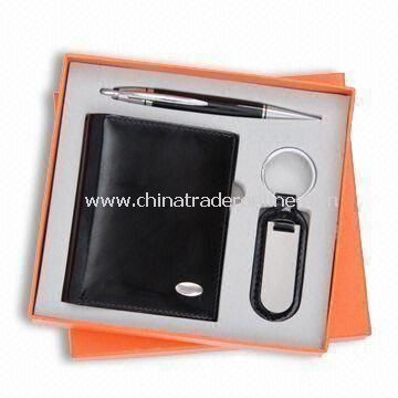 Stationery Gift Set, Small Orders are Accepted, with Wallet, Keychain, and Ballpen from China