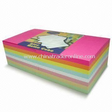 Sticky Note Pads, Available with No Printing, Made of 80gsm Neon Paper