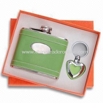 Two-piece Stationery Gift Set, Includes Flagon and Keychain, Suitable for Promotional Purposes from China