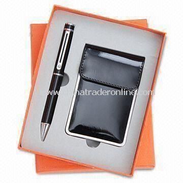 Two-piece Stationery Gift Set, Includes Name Card Holder