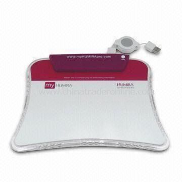 USB LED Light Mouse Pad with USB Hub and Card Reader, Fit for Promotional Gifts from China