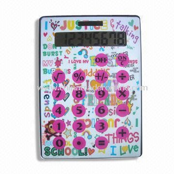 A4 Calculator with 8 Digits, Percentage/Square Root Function and 4 Colors Process Printing