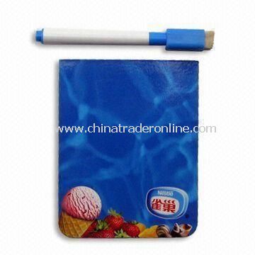 Blue Memo Board with 0.5mm Soft Magnet and 200g Chrome Paper from China