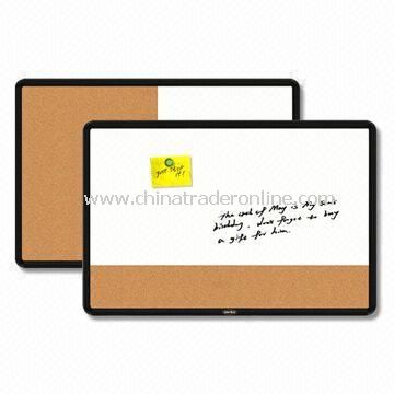 Combination Memo Boards with Black Plastic Frame and ABS Corner