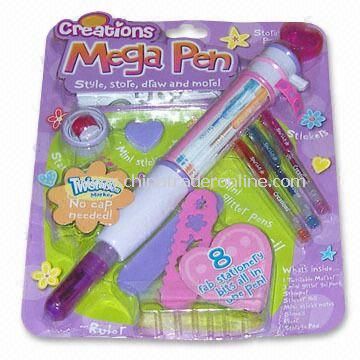 Mage Pen Set with One Marker and Two Mini Glitter Gel Pens, Customized Specification are Welcome