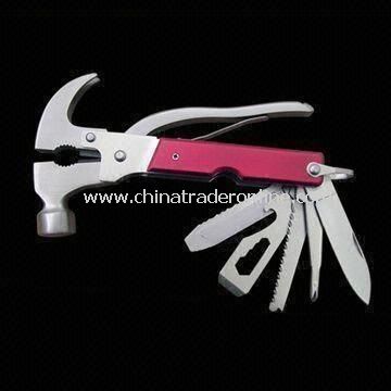 Multi Function Hammer and Pliers Tool, Made of 420 Stainless Steel, with Anodized Alumiinum Handle