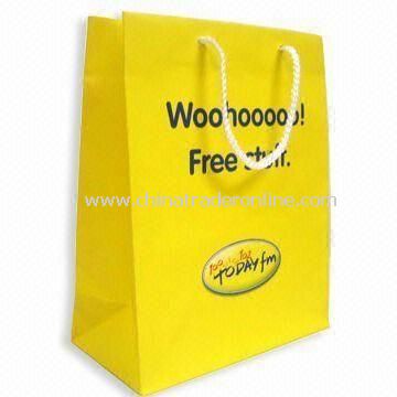 Art Paper Bag with Matte Lamination, Various Sizes and Printed Designs are Available from China