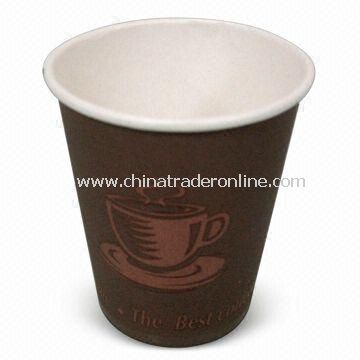 Disposable Cup with 8oz Volume, Made of Paper, Measures 8 x 5.6 x 9cm