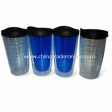 Double Wall Plastic Cups, New Design, Available in Capacity of 450mL