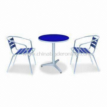 Garden Set, Chair Available in Size of 56 x 55 x 74cm, Made of Melamine