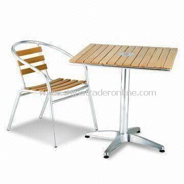 Garden Set with Polishing Surface Treatment, Chair Measures 56 x 55 x 74cm from China