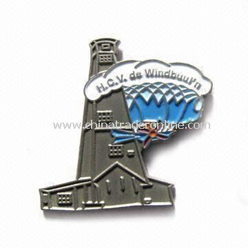 Metal Lapel Pin, Custom-made, Available in Different Colors and Sizes