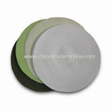 Paper Straw Placemats with 38 and 40cm Diameter, Various Colors are Welcome