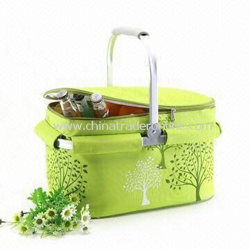 Picnic Cooler Bag, Made of 600D Polyester, White PEVA Lining