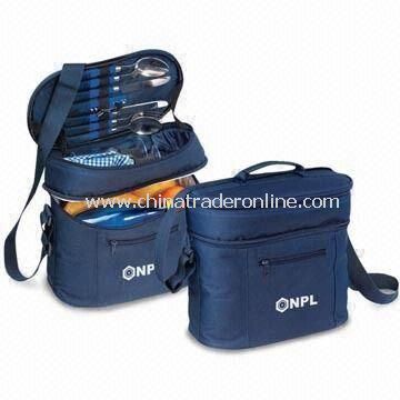 Picnic Cooler Bag with Adjustable Shoulder Straps, Made of 600D Polyester from China