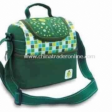 Picnic Cooler Bag with Silver PEVA Lining, Top Insulated Compartment for Fruits