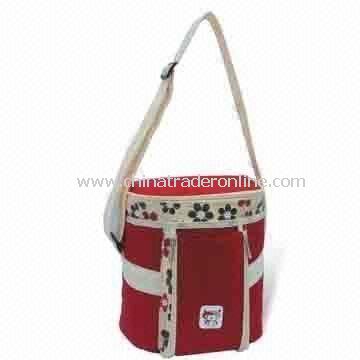 Picnic Cooler Bag with White PEVA Lining, Webbing Handle