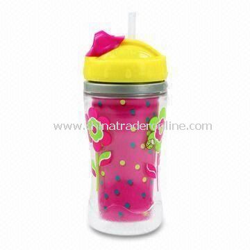 Straw Cup, Made of Plastic Cup with Hard Mold Straw