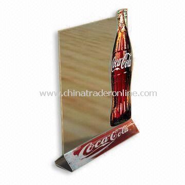 Table Tent/Menu Holder, Made of Acrylic, Suitable for Advertisement and Display