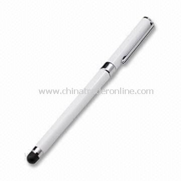 2-in-1 Capacitive Stylus with Built-in Ballpen and Soft Silicone Tip, for Apples iPad/iPhone/iPod
