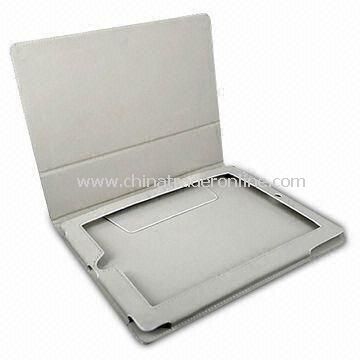 Folio Leather Case Pouch Cover with Nonslip Grid for iPad 2 (White)