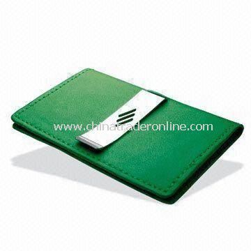 Magnetic Leather Money Clip with Elegant Design, Customized Designs are Welcome from China