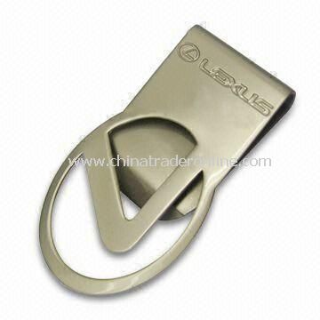 Money Clip with Delicate Logos in Different Shapes, Made of Brass, Customized Designs Welcomed