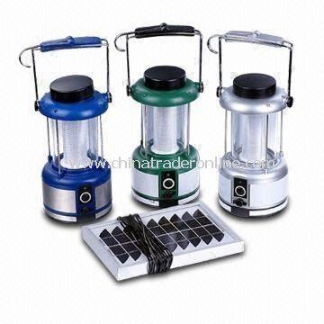 Solar Camping Lanterns, Made of ABS and 6V 2.5Ah Sealed Lead-acid Battery from China