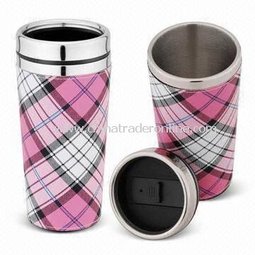 Stainless Steel Coffee Mug with Leather Wrap from China