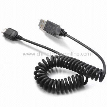 USB Cable with USB 2.0 Data Cable, Available in Black/White/Transparent Color