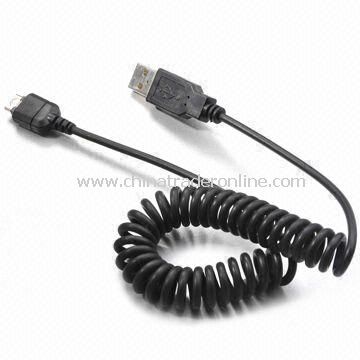 USB Cable with USB 2.0 Data Cable, Available in Black/White/Transparent Color from China